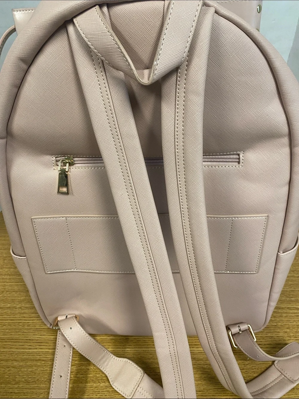 Glass Ladder & Co Women's Blush Pink Backpack Set with Wallets and Clutch